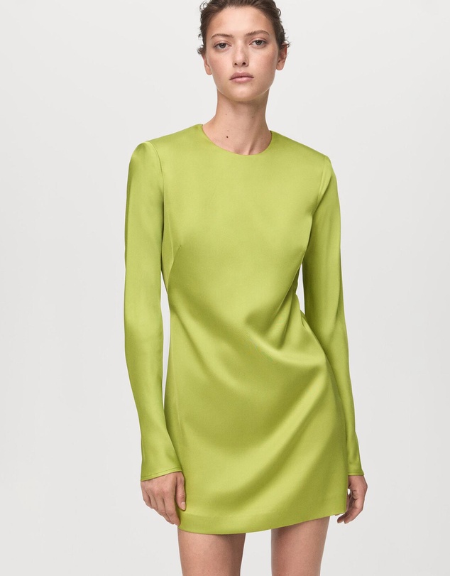M.N.G - Open-Back Satin-Effect Dress