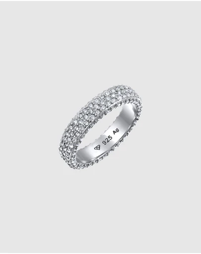 Elli Jewelry - Ring with Stones Crystals 925 Sterling Silver