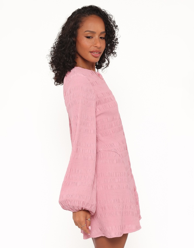 Petal & Pup - Amaya Long Sleeve Mini Dress - Pink