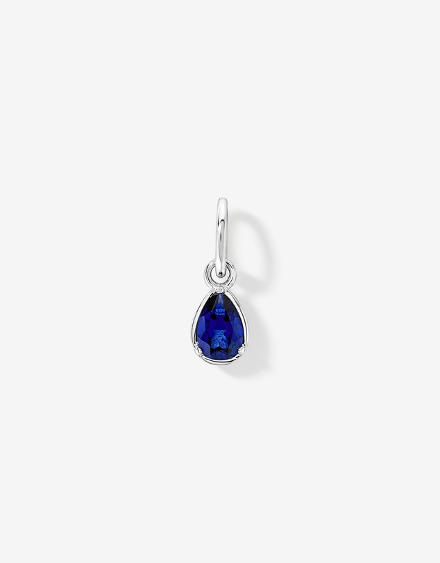 Michael Hill - Pear-Cut Created Sapphire Pendant in Sterling Silver