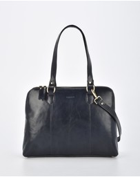 Cobb & Co - Fawkner Structured Leather Business Bag