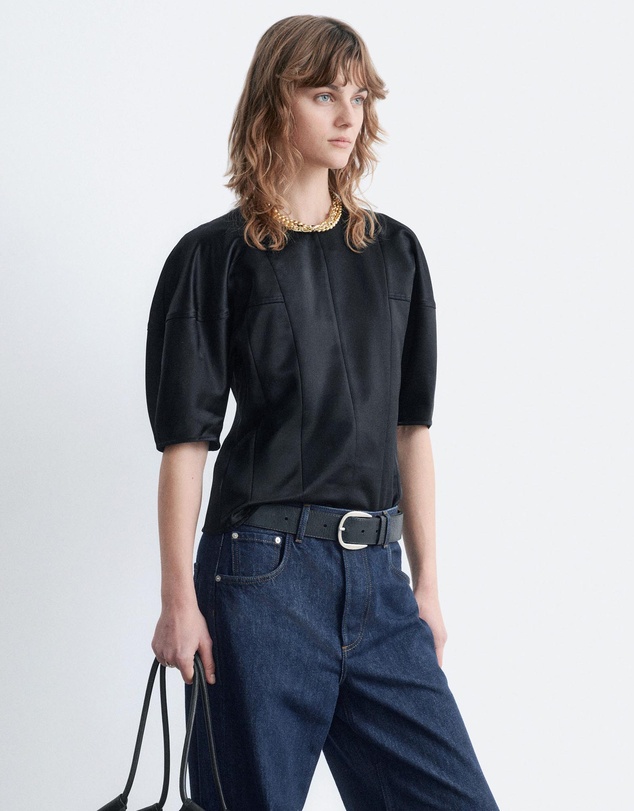 & Other Stories - Satin Puff-Sleeve Top