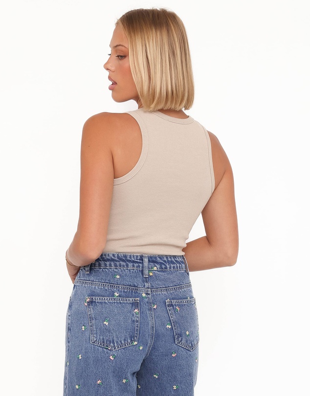 Petal & Pup - Ari Ribbed Tank Top - Wheat