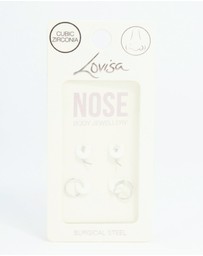 Lovisa - Surgical Steel Simple Mixed Nose Piercings 4-Pack