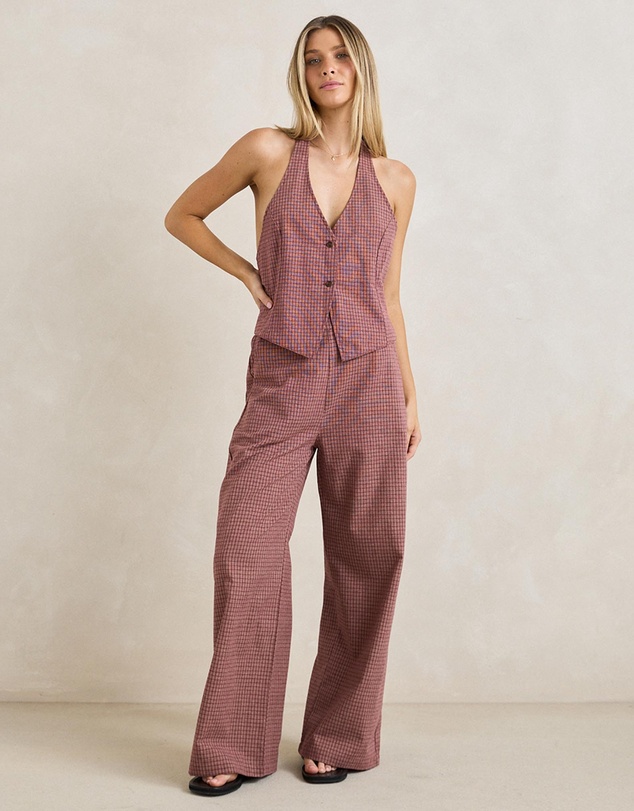Rhythm - Lucy Check Halter Vest