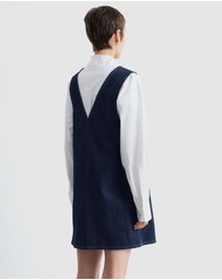& Other Stories - V-Neck Denim Mini Dress
