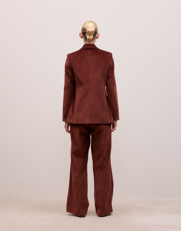 Trenery - Italian Cord Blazer in Red Mahogany