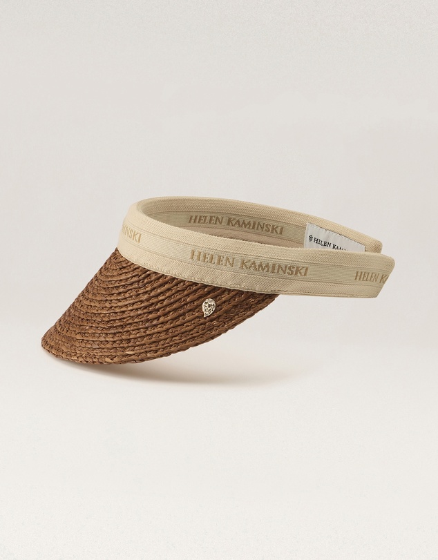 Helen Kaminski - Bianca 8 Raffia Logo Visor