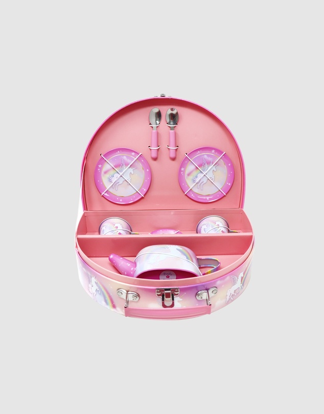 Pink Poppy - Unicorn Dreamer 9 Piece Tin Tea Set in Carry Case