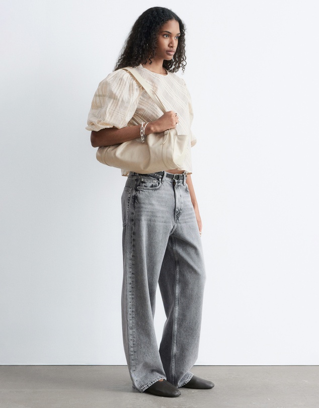 & Other Stories - Balloon-Sleeve Jacquard Blouse