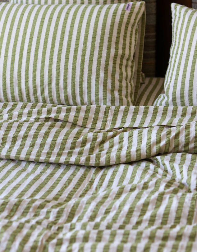 Mosey Me - Seersucker Stripe Flat Sheet