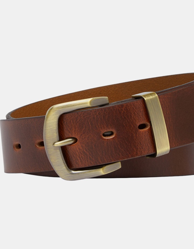 Buckle - Jamboree. Australian Made Full Grain Natural Leather Belt. 38mm width.