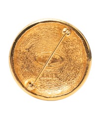 Pre-Loved by Azura Reborn - Pre-Loved Gold Plated CC Round Brooch