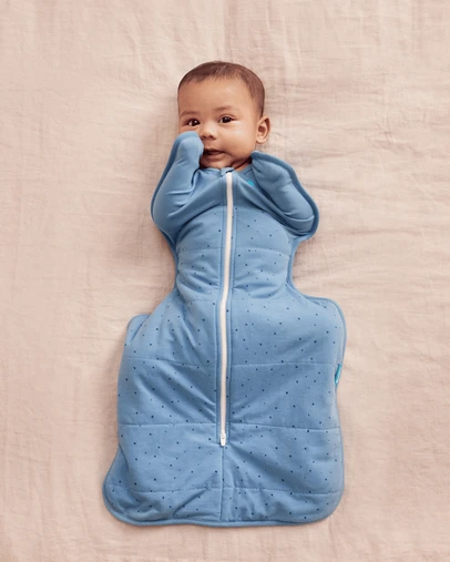 Love to Dream - Swaddle Up™ Original 2.5 TOG Quilted Stretch Cotton Pebbles Storm Blue