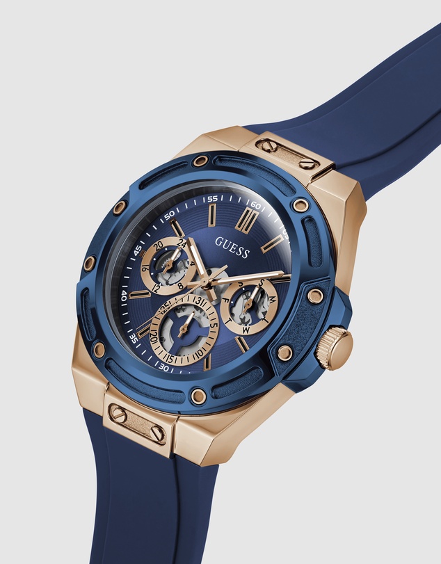 GUESS - GUESS Mens Rose Gold-Tone Multifunction Watch