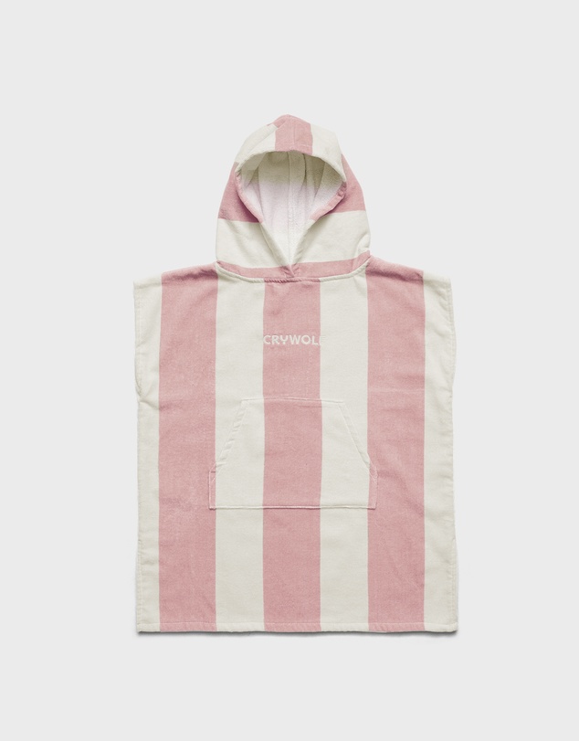 Crywolf - HOODED TOWEL Blush Stripe