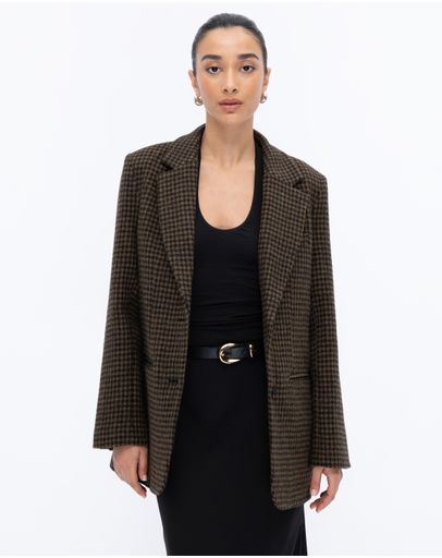Brown Houndstooth