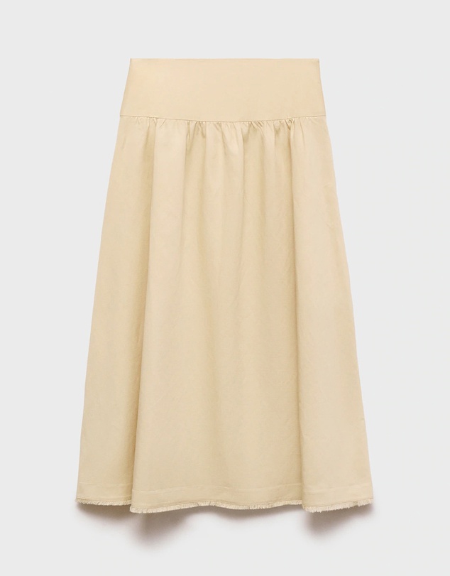 M.N.G - Midi Skirt With Frayed Ends