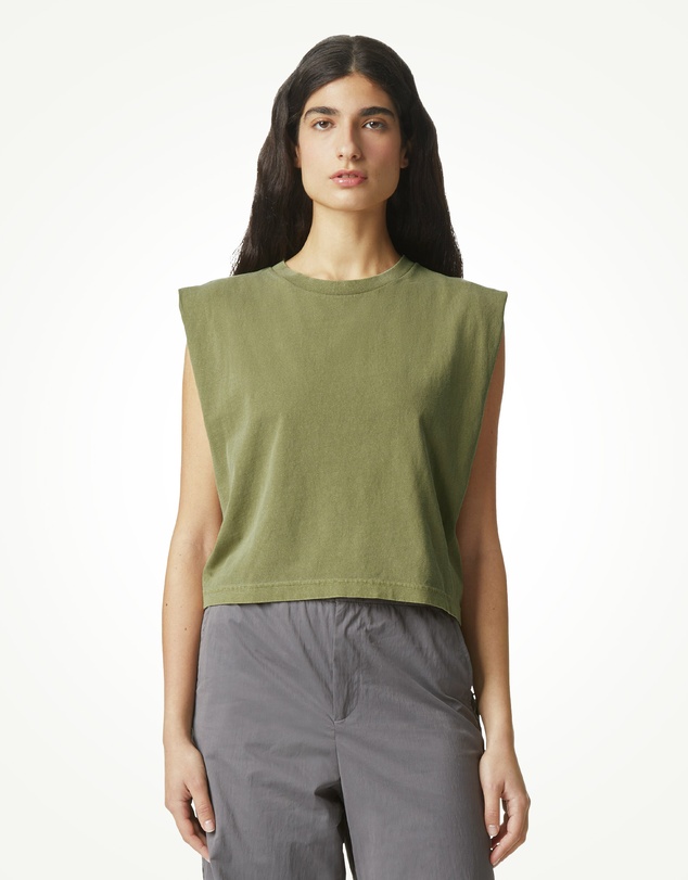 American Apparel - Heavyweight Garment Dyed Women's Muscle T-Shirt