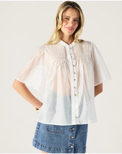 MOS The Label - Romy Short Sleeve Blouse