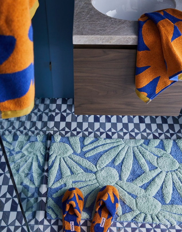 Mosey Me - Margarita Blue Bath Mat