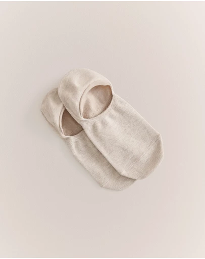 Trenery - Invisible Sock in Flax Marle