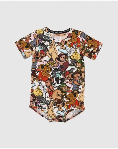 Kip&Co - KipCo x Blinky Bill Blinky And Friends Organic Short Sleeve Romper - Babies