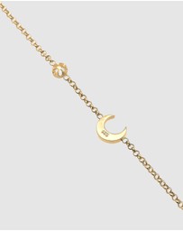 Elli Jewelry - Bracelet Filigree Crescent Moon 925 Sterling Silver Gold Plated