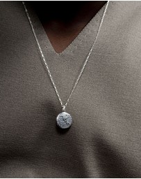 Dower & Hall - Men's One World Talisman Necklace In Sterling Silver
