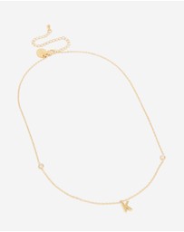 Lovisa - Waterproof Gold Plated Stainless Steel Letter K Dainty Pendant Necklace