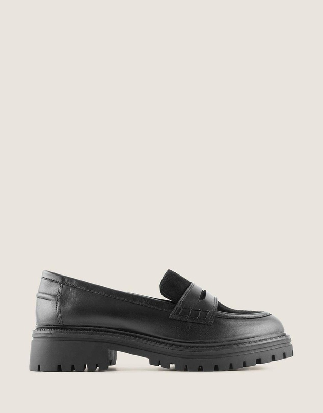 Shelly Shen - Ellison Loafers Black Leather/Suede