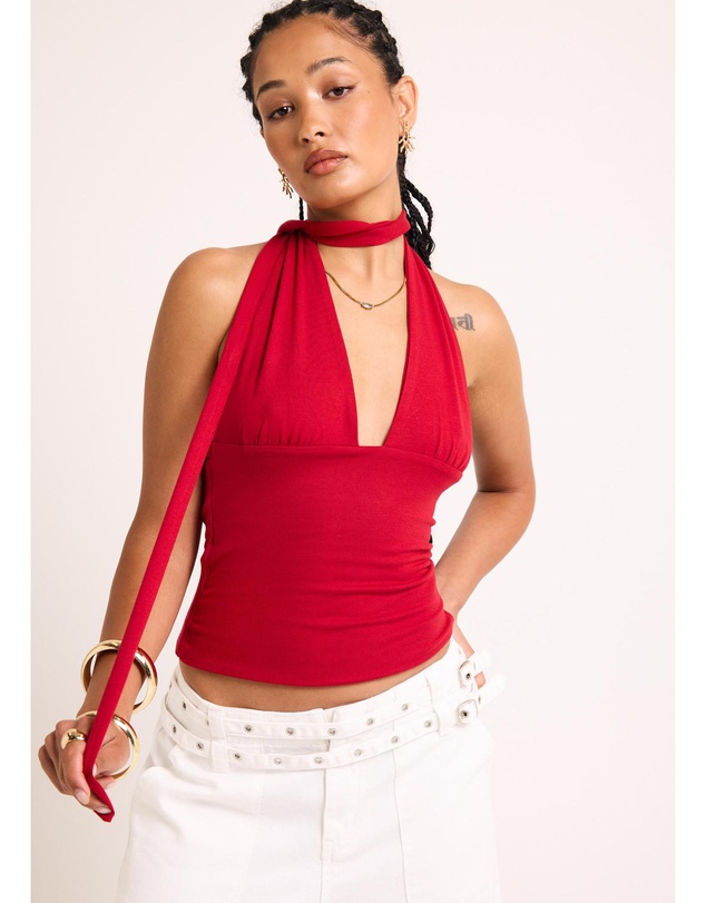 Alice In The Eve - Eloise Halter Scarf Top
