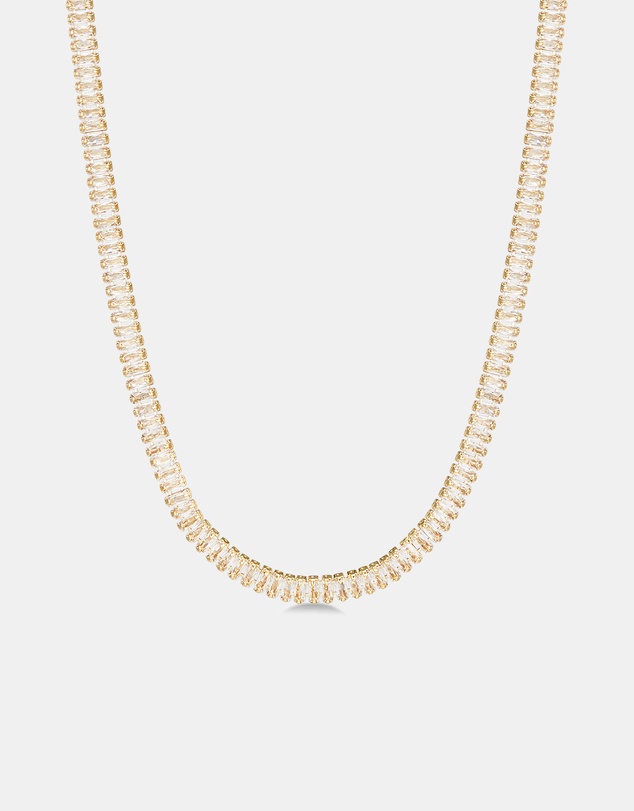 Mestige - Era Radiant Tennis Necklace - 18K Gold Plated
