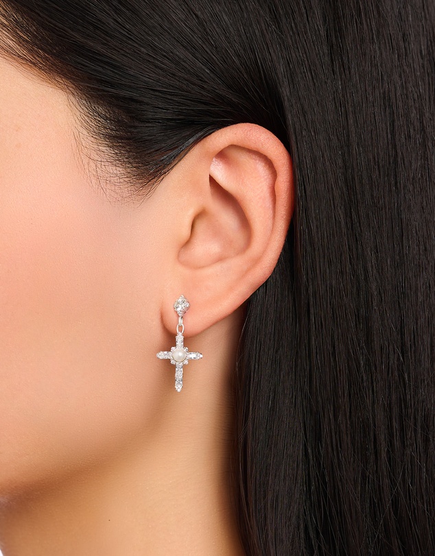 THOMAS SABO - Romance Earrings White Cross