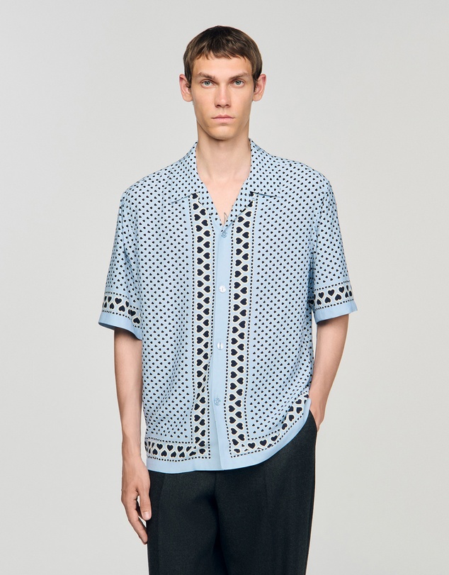 Sandro - All Over Coeur Mc Shirt