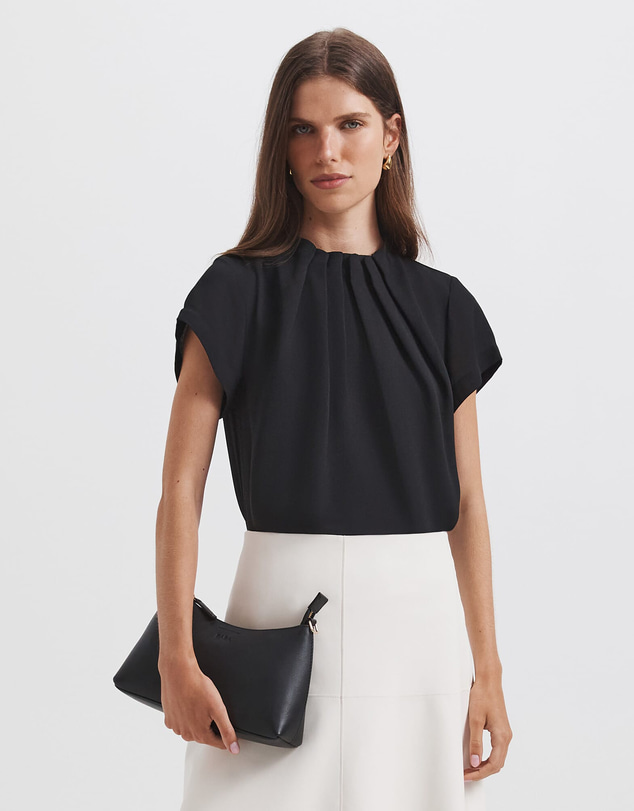 SABA - Willa High Neck Short Sleeve Top