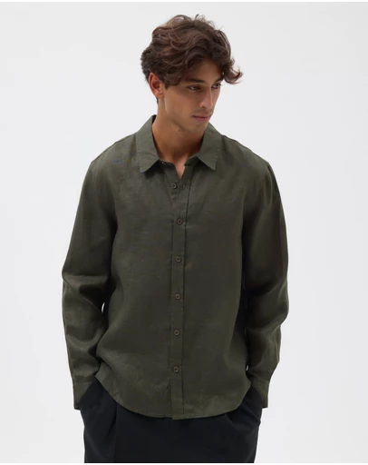AERE - Euro Resort Linen LS Shirt