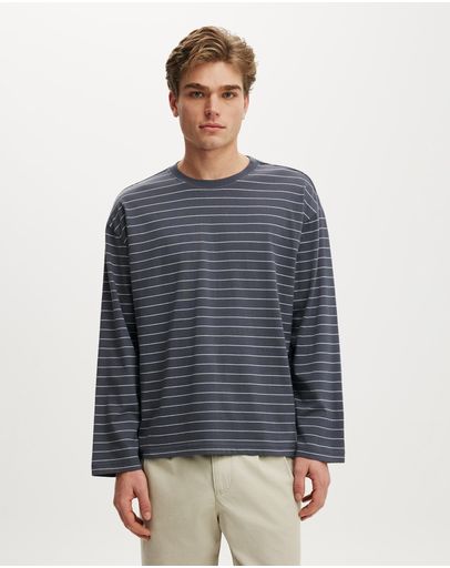 DENIM BLUE  OAT STRIPE