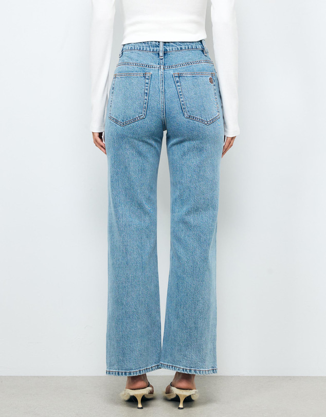 Revibe - Repaired AERE High Rise Stretch Straight Jeans - AU 12