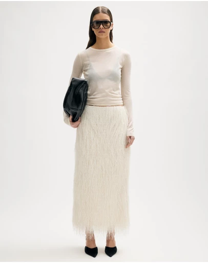Minima Esenciales - Aila Textured Maxi Skirt