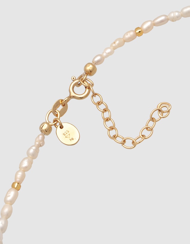 Elli Jewelry - Necklace Choker Disc 925 Sterling Silver Gold-Plated