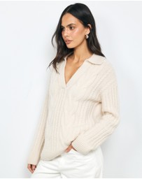 AERE - Ora Cable Polo Knit