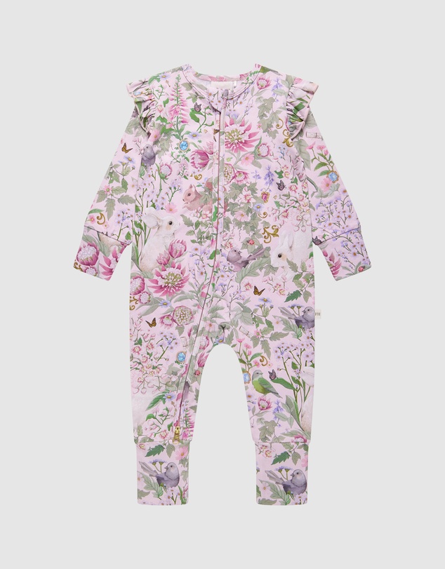 Fleur Harris - 'Heirloom Treasures' Precious Frill Coverall in Pink Multi
