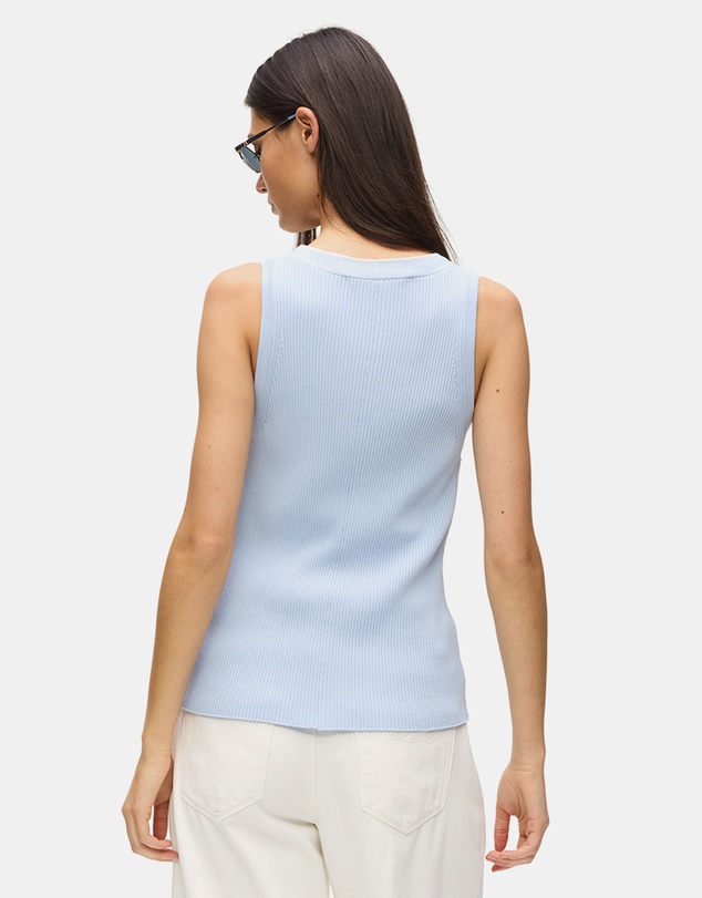 Karl Lagerfeld - Logo V-Neck Knit Top