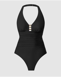 Miraclesuit Swimwear  - Razzle Dazzle Theia Halter One-Piece Shaping Swimsuit