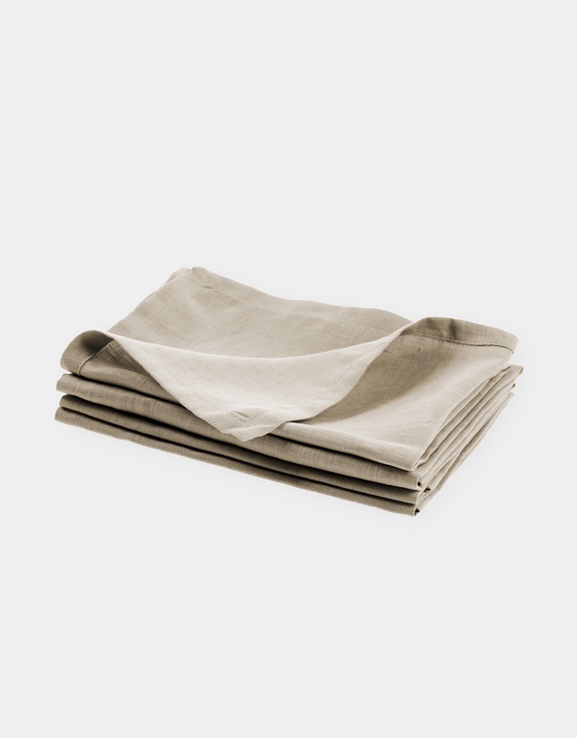 Linen House - Nimes Pure Linen 4 Piece Napkin Set