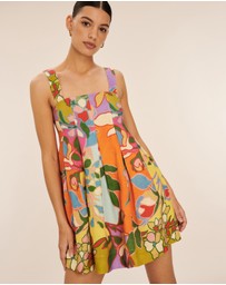 AERE - Linen Pleat Detail Mini Dress