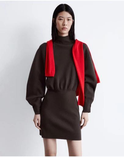 & Other Stories - Knitted Mock-Neck Mini Dress