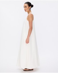 Minima Esenciales - Luna Cotton Bubble Hem Maxi Dress