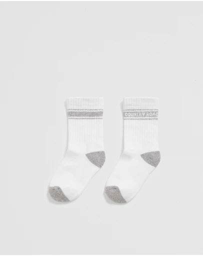 Country Road - Organically Grown Cotton Blend Cr Sport Crew Sock